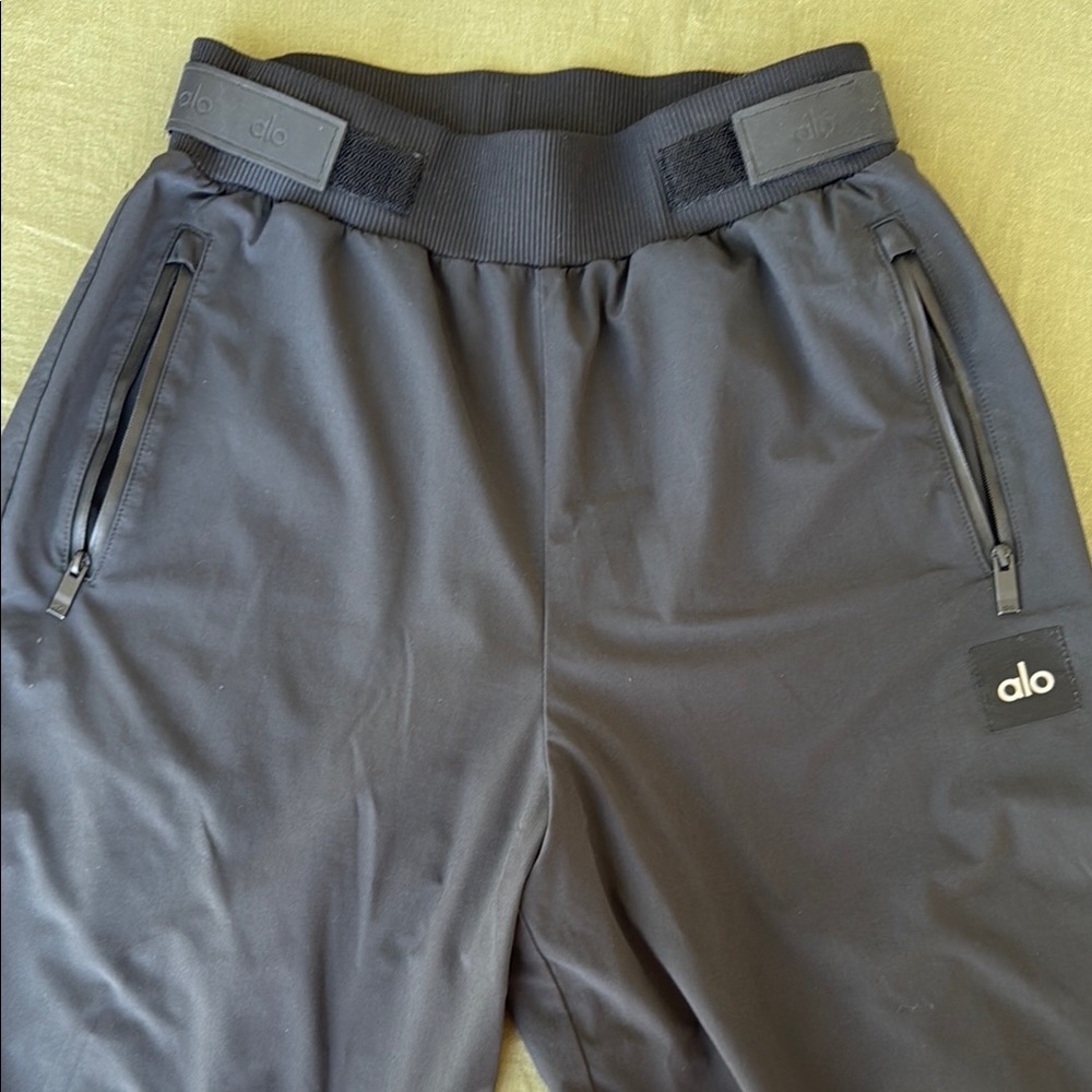 ALO Yoga Black Wide-Leg Track Pants